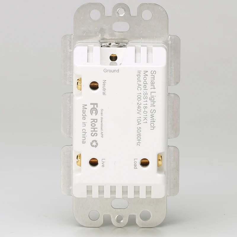 

US Plug,2Pcs Alexa Smart Control Switch American Standard Wall Switch American Standard Mechanical 1 Wifi Wall Switch