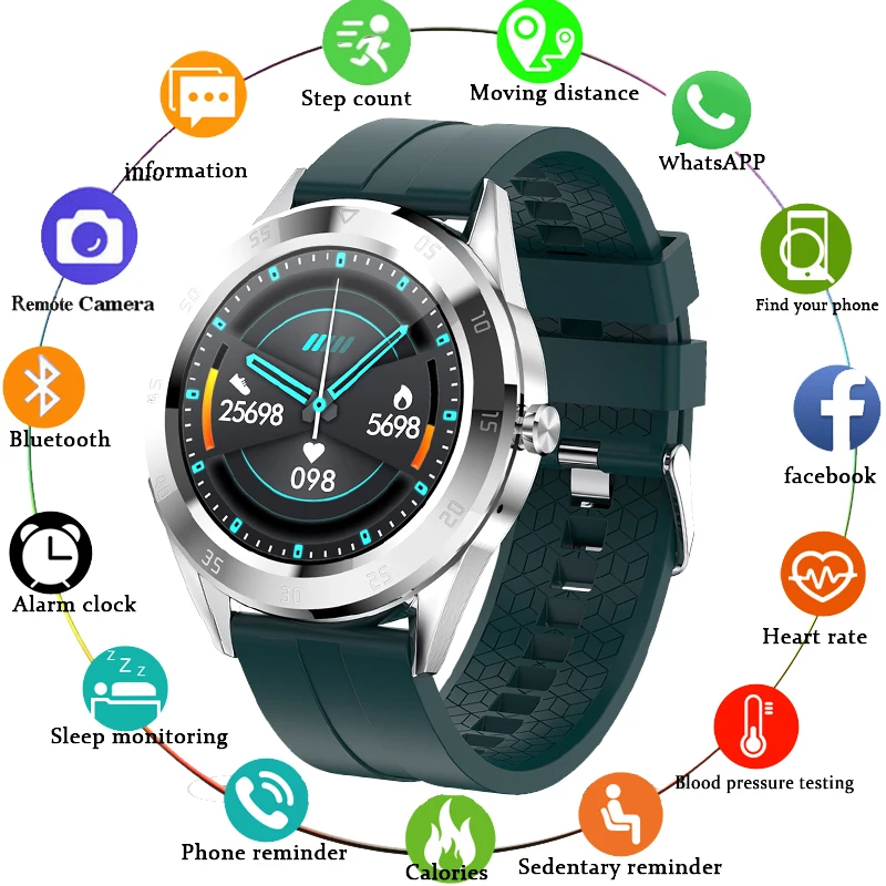 LIGE Новые Bluetooth телефон умные часы для мужчин пульсометр кровяное давление на