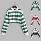 2021 Fasihon Moletom свитшоты женские цветные полосатые пуловеры с длинным рукавом толстовки свитшоты Топы Блузка Быстрая доставка