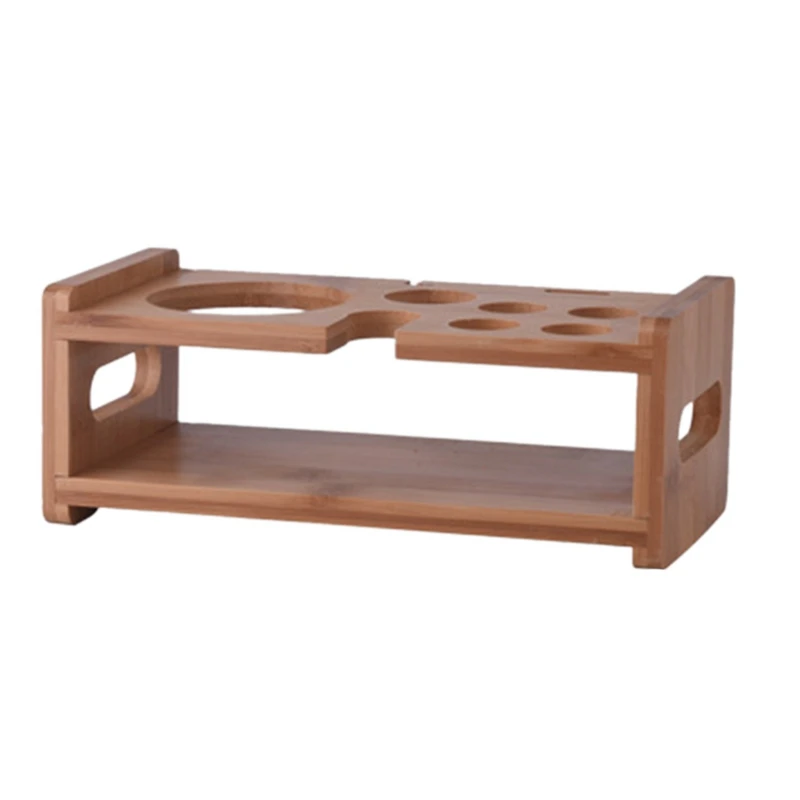 

Hot Sale 800Ml Stainless Cocktail Shaker Mixer Drink Bartender Tools Set with Wooden Rack