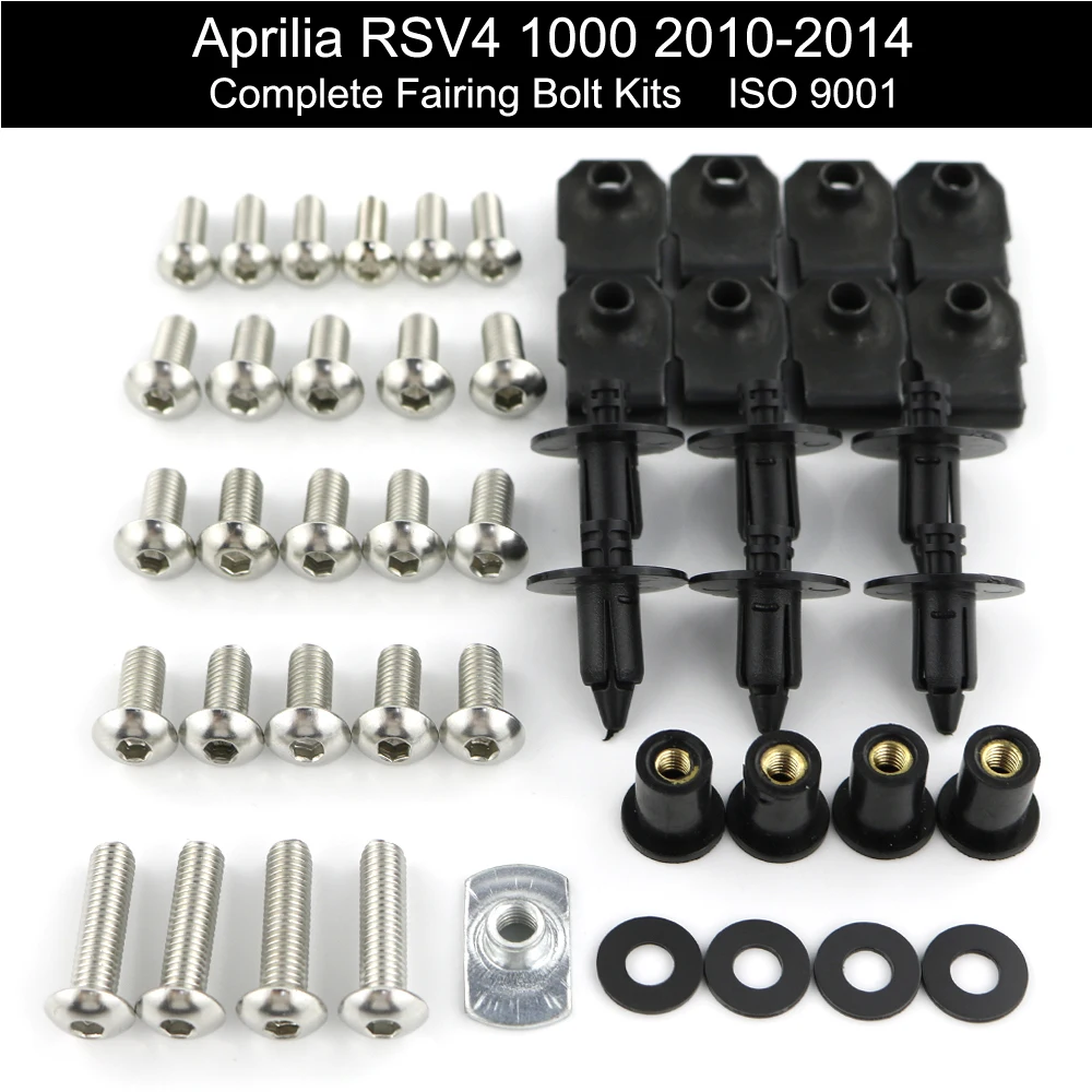 Для Aprilia RSV4 1000 2010 2011 2012 2013 2014 мотоцикл Полный Обтекатель Болты комплект винт гайка