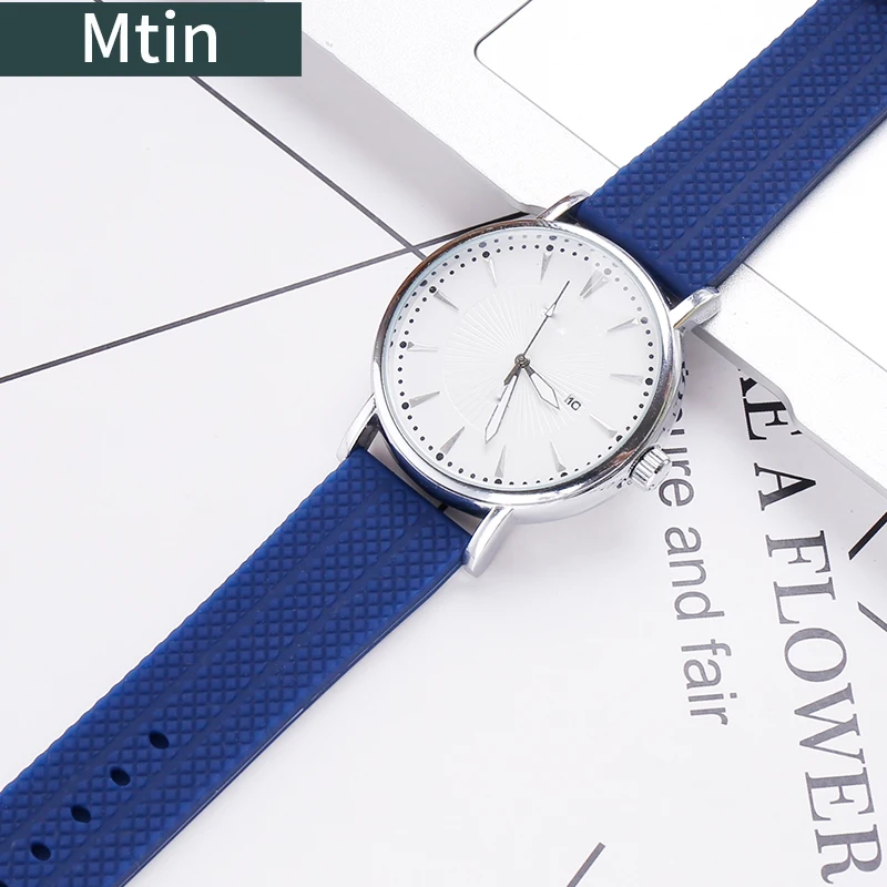 Silicone strap men's 22mm pin buckle for Huawei watch GT2 samsung Gear S3 active 2 Amazfit GTR outdoor sports wristband chain