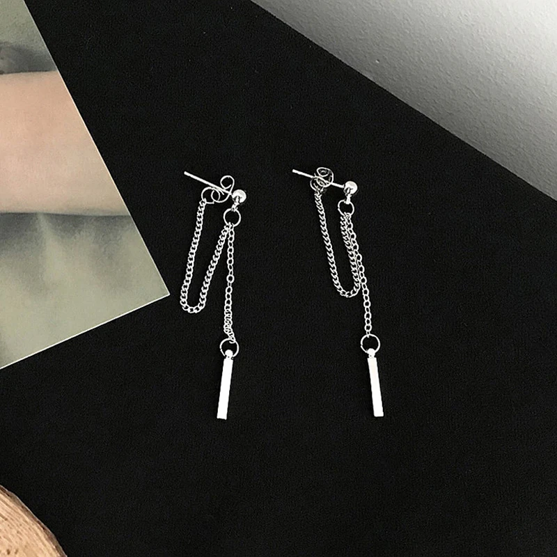 

LISM 925 Sterling Silver Cross Tassel Charm Drop Earrings For Women Jewelry Party Accessories pendientes Brincos