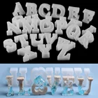 3D заглавной буквы силиконовые формы заглавной буквы алфавита подвески литейной формы DIY кулон эпоксидная смола, форма товары для рукоделия инструмент