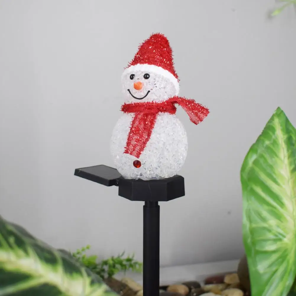 

Decorative Snowman Light Solar Powered Christmas Flavor Exquisite Workmanship LED Solar Garden Light Snowman for Pathway 2021Hot