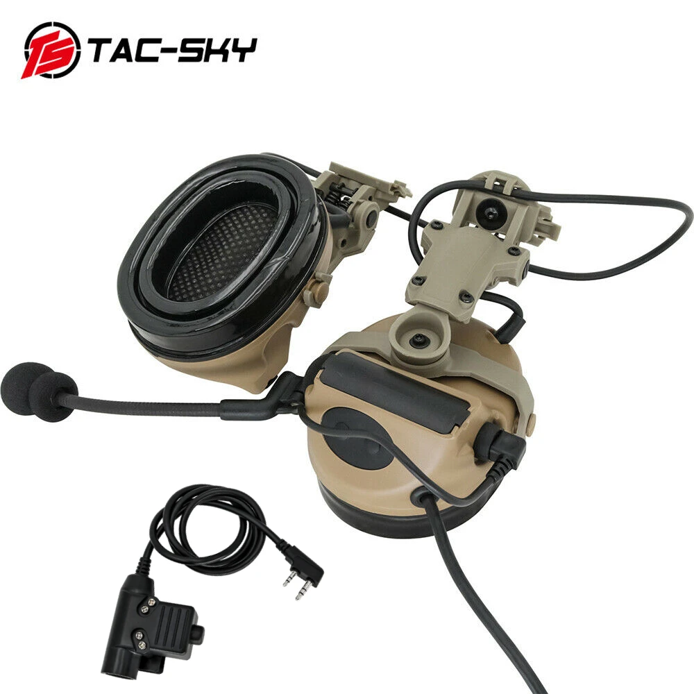 

TAC-SKY Airsoft Noise Cancelling Headphones Comta II Helmet Edition ARC Rail Bracket Headphones Outdoor Hearing Protection