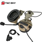TAC-SKY Airsoft шумоподавляющие наушники Comta II Helmet Edition ARC Rail Bracket Headphones Outdoor слуховая защита