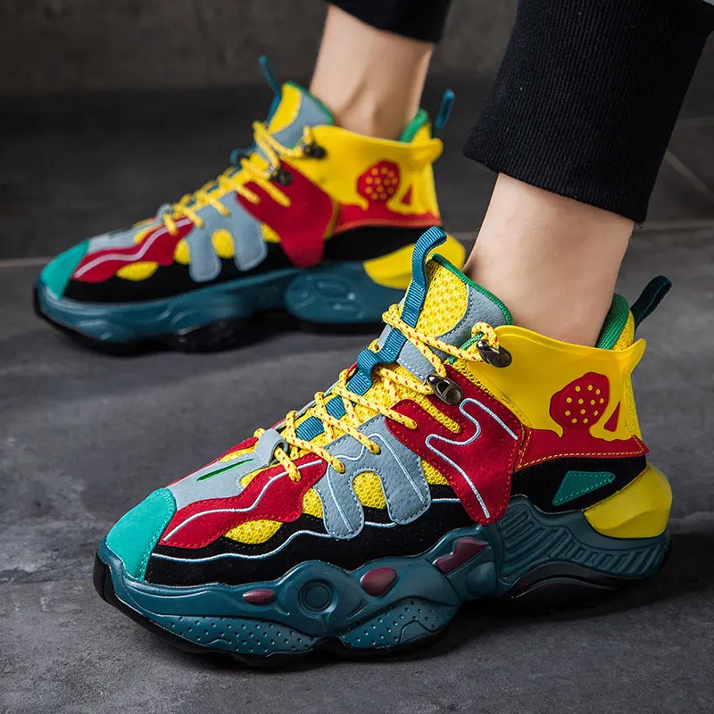 Men Running Shoes Fashion Breathable Leather Sneaker Comfortable Outdoor Sports Men's Jogging Trainers Zapatillas | Спорт и