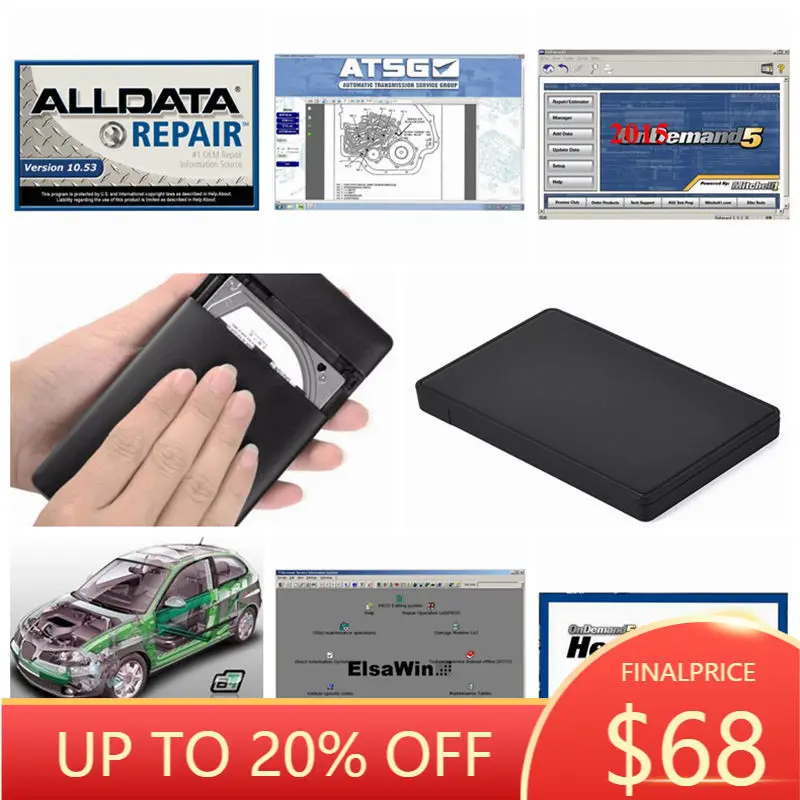 

2021 Alldata Software 10.53 All Data And Mit//Chell Od5 2015+Heavy Truck+Vivid All Data Software 49In1TB HDD Wins 7/8/10/Xp HOT