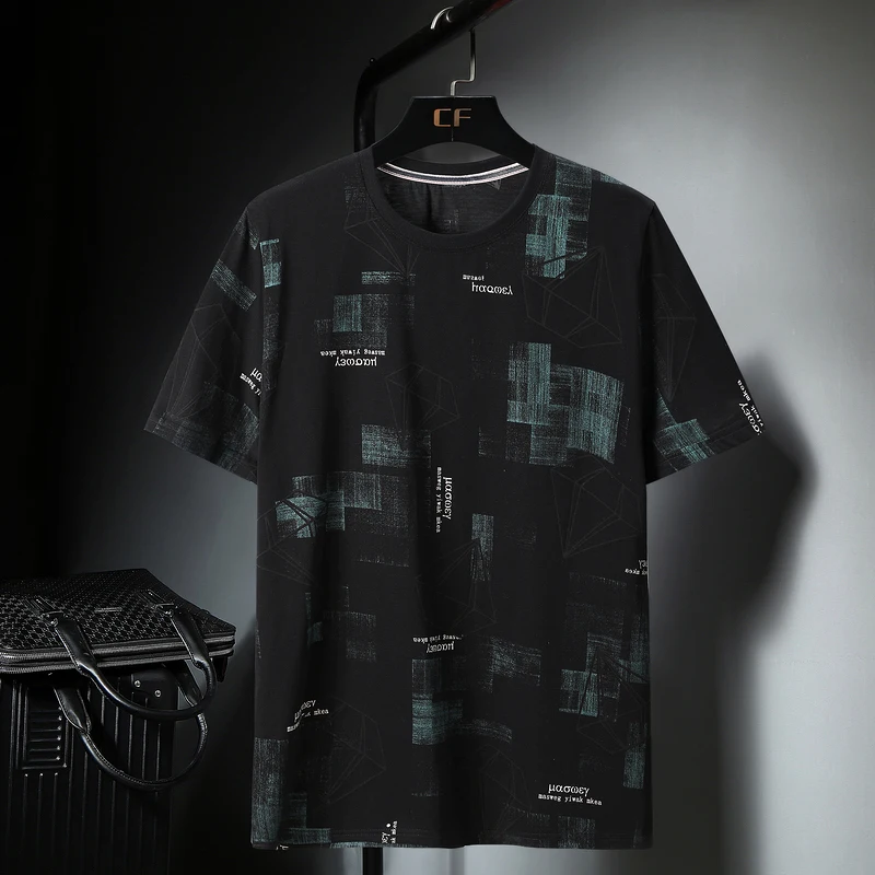 Дышащая футболка большого размера 11XL 10XL 9XL 8XL 7XL летняя мужская с принтом и