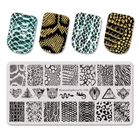 beautybigbang hot sale animal flower pattern nail stamping plates leopard nail template nail stamp nail art stamp image template