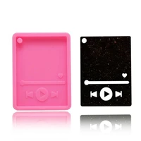 mp3 keychain decor cake baking epoxy resin silicone mold jewelry fillings pendant accessory diy charms handmade mould craft