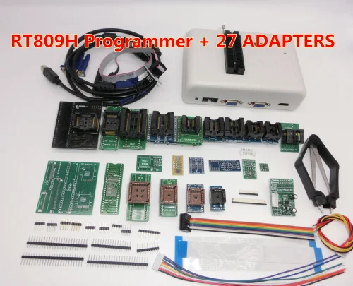 RT809H 27 adapters Новейшее программное обеспечение RT809H emmc-nand вспышка чрезвычайно быстрый Универсальный программатор TSOP56 TSOP48 BGA63 - Цвет: RT809H 27 adapters