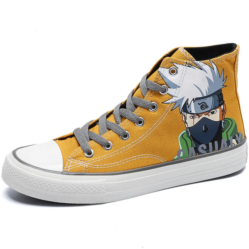 

2021 New Style Shoes Spring Cartoon Hight-top Canvas Shoes Chic Sneakers 35-44 High Low Lace Up