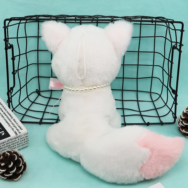 Игрушка плюшевая белая лиса милая мини-кукла мягкий подарок на день рождения