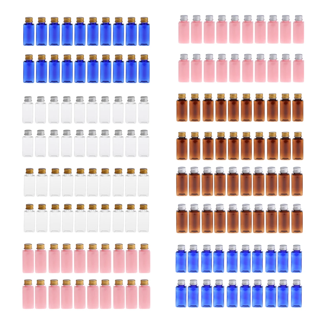 20 штук пластиковые пустые бутылки для макияжа сжимаемые трубки косметических