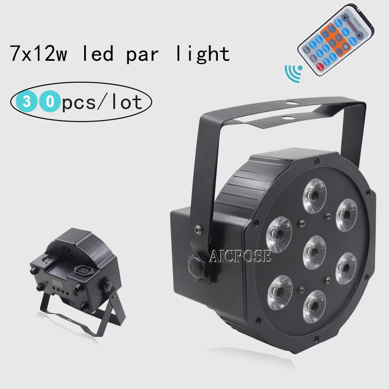 30 шт. 25 Угловые большие линзы 7x12 Вт светодиодные лампы с пультом дистанционного