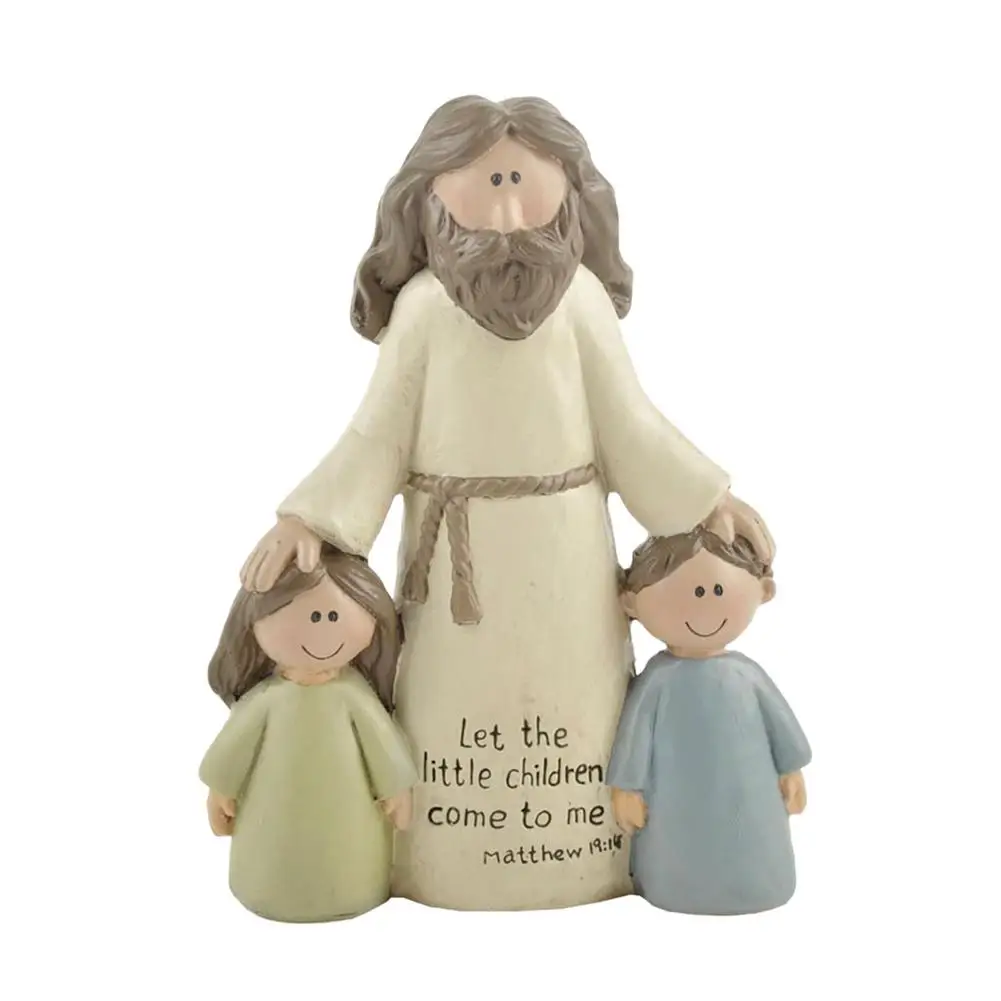 

Фигурка иисурь с Иисусом для мальчиков и девочек ручная роспись из смолы Рождественское украшение для дома и офиса Настольные Украшения