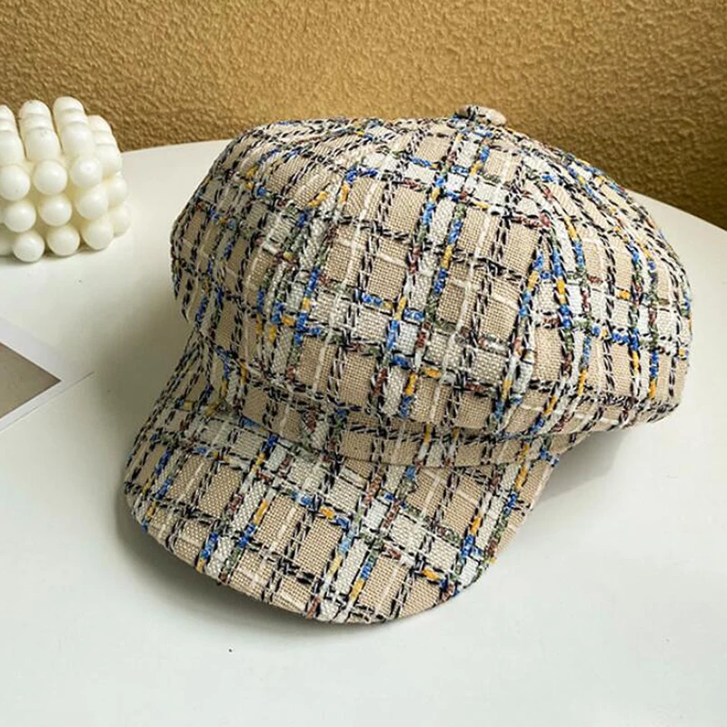 

New Autumn Winter Hats for Women Solid Plain Octagonal Newsboy Cap Men Ladies Casual Wool Hat Winter Beret Women Painter Caps