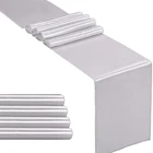 Роскошное серебряное искусственное украшение для стола, свадебной вечеринки, банкета, дома, диаметром 30 см x 108 см