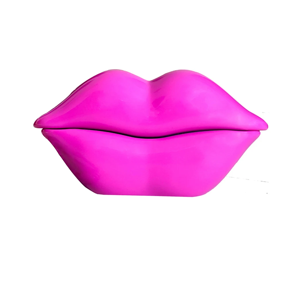 corded pink telephone real working desktop home office telephone cute cartoon lips telephone phone children role play phone gift free global shipping