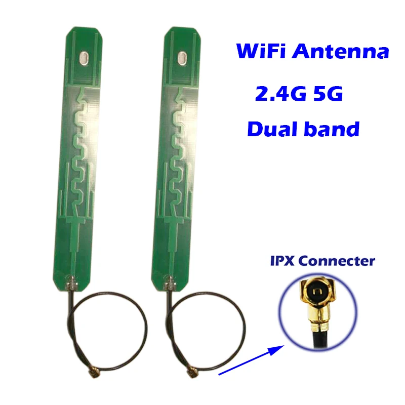 Антенна WiFi PCB 2 4 ГГц/5 8 ГГц двухдиапазонный 5dbi Внутренняя встроенная фотография