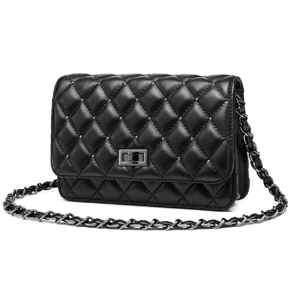 Натуральная кожа Женская Очаровательная овечья модная маленькая квадратная