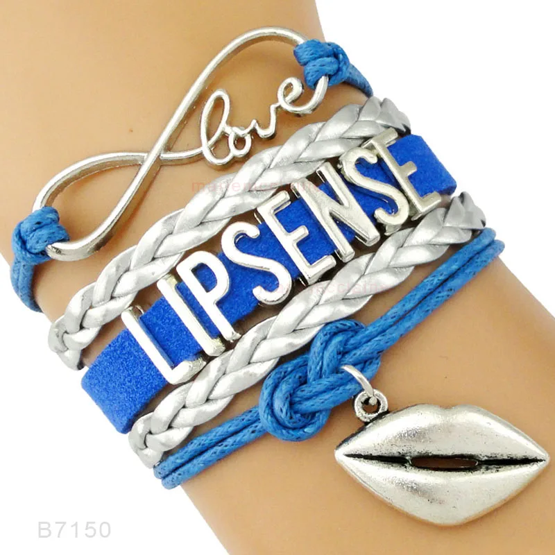 Бесконечность любовь губы босс LipSense леди браслеты|Браслеты с шармами| |