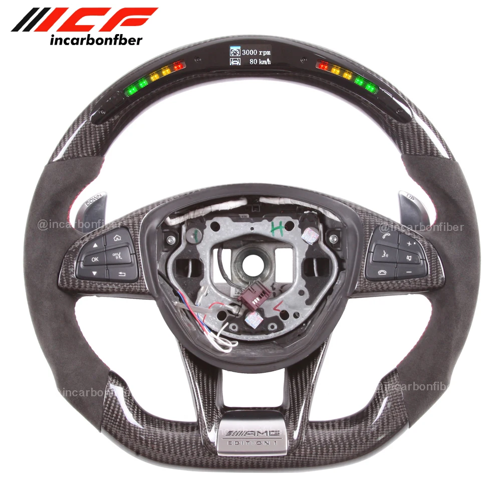 

Carbon Fiber LED Steering Wheel for Mercedes Benz C63 E63 GT63 S63 GLC63 G63 GLS63 GLE63 SL63 CLS63