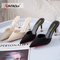 french style heels women leather stiletto heel pumps pointed toe soft leather shoes office lady work party shoes