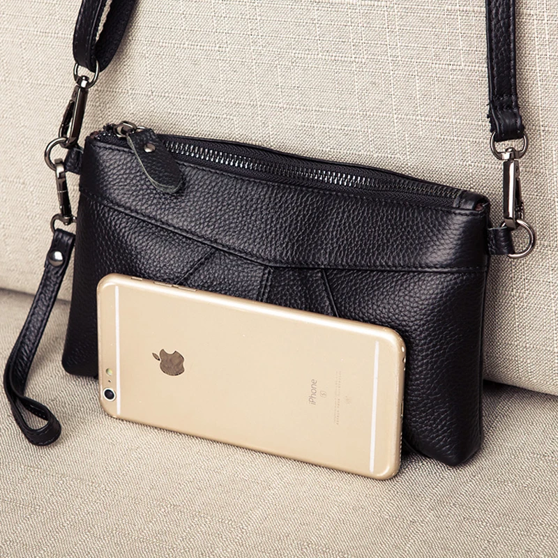 Клатч из натуральной кожи маленькие дамские сумочки через плечо для женщин