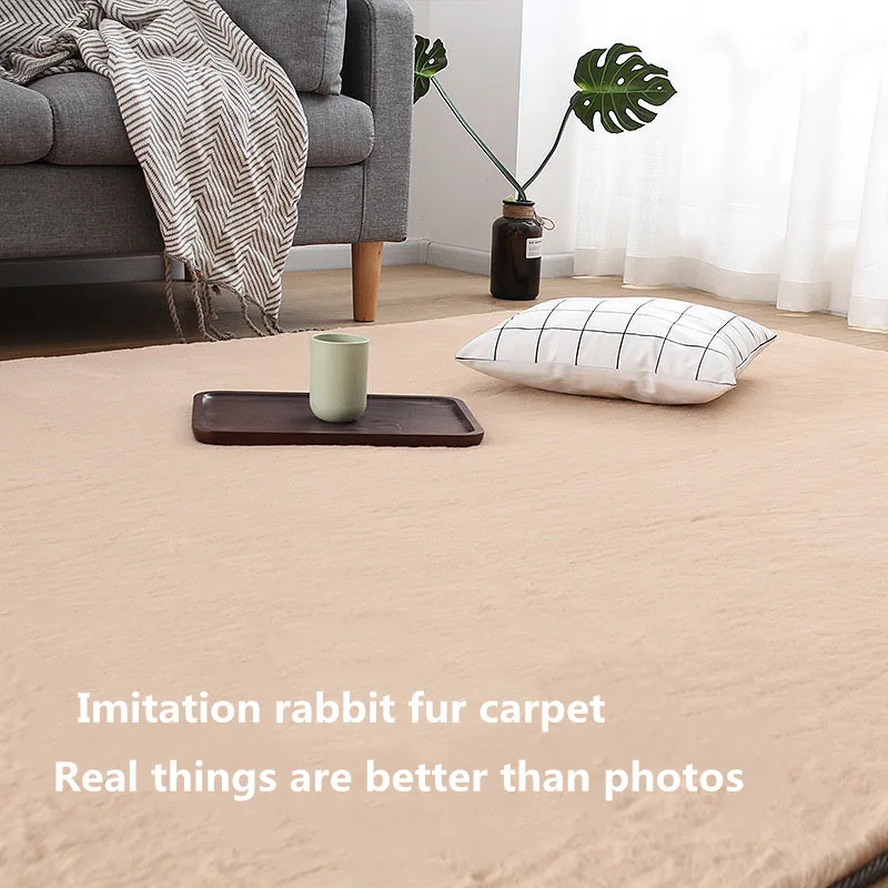 Современная гостиная спальня пушистый Детский скандинавский ковер кровать