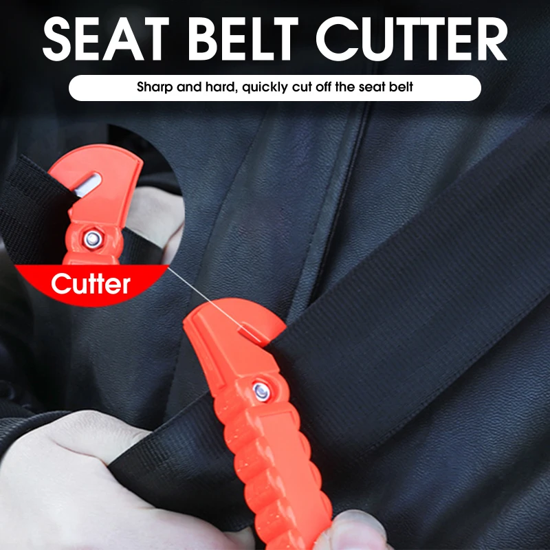 

2 In 1 Mini Car Safety Hammer Life Saving Escape Emergency Hammer Seat Belt Cutter Window Glass Breaker Car Rescue Red Hammers