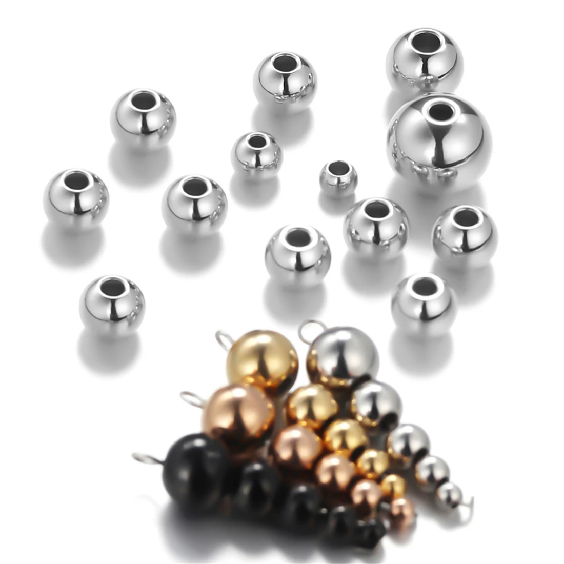 Бусины разделители из нержавеющей стали серебристого цвета 100 шт. 3 10 мм для