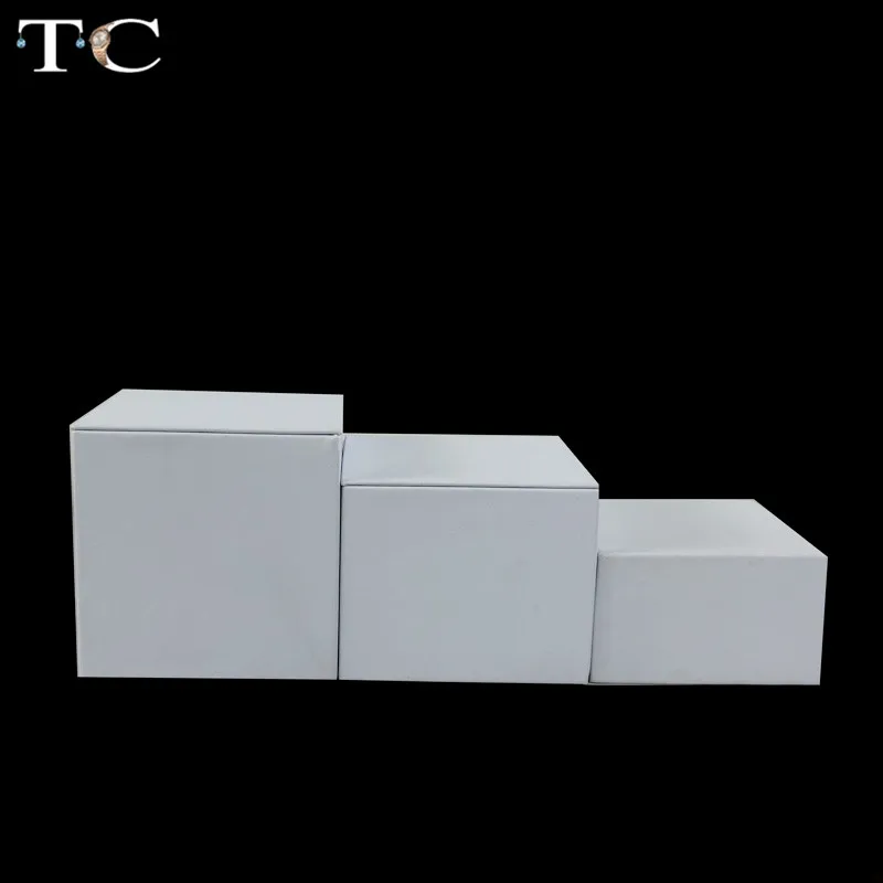 Новые 3D квадратные ювелирные изделия дисплей белый ПУ кожаный держатель кольца