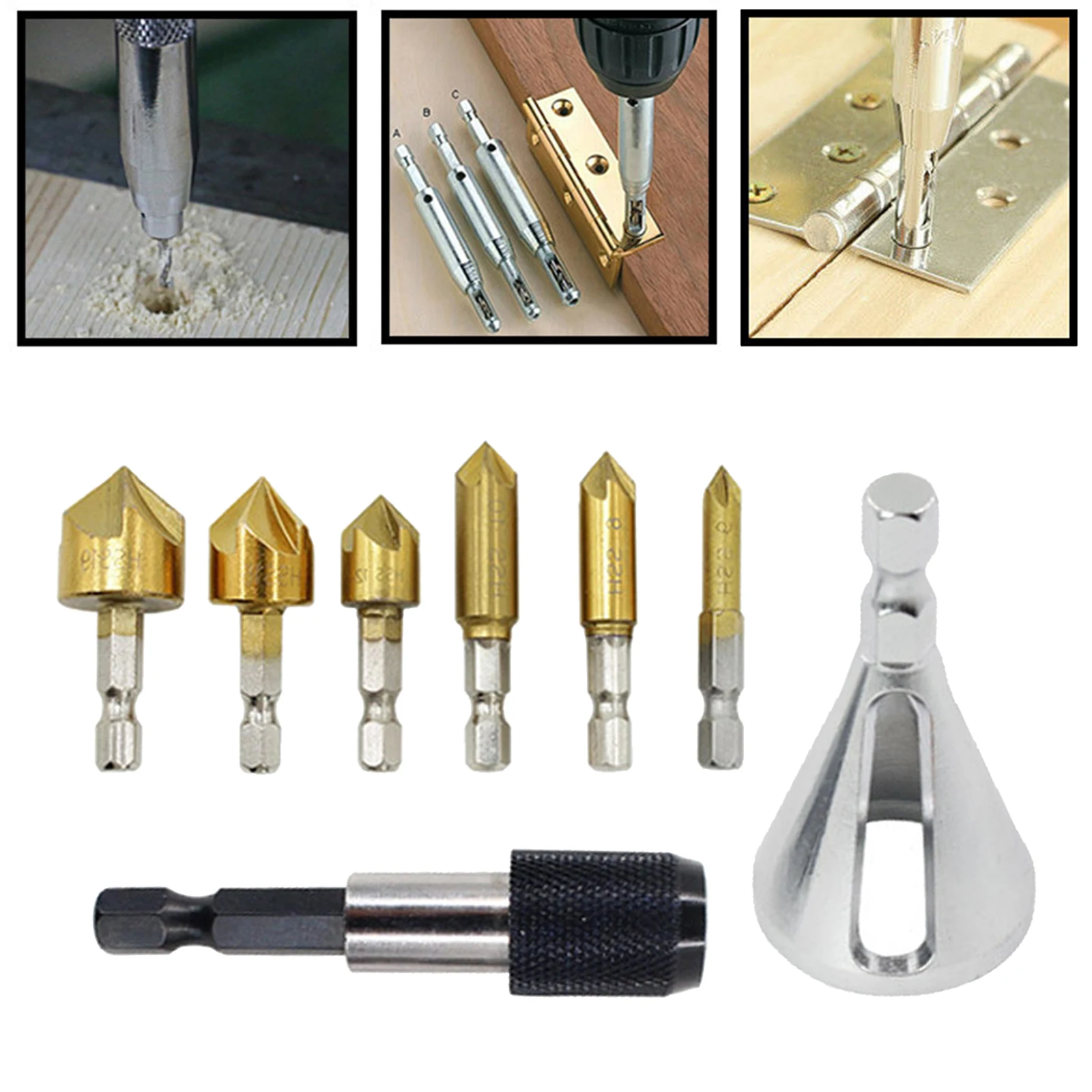 

8pcs High Speed Steel Deburring External Chamfer Tool Stainless Steel DIY