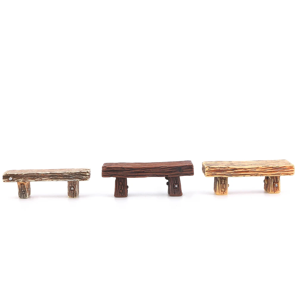 1 шт. Длинная Деревянная Скамья миниатюрная Статуэтка сад DIY Аксессуары Украшение