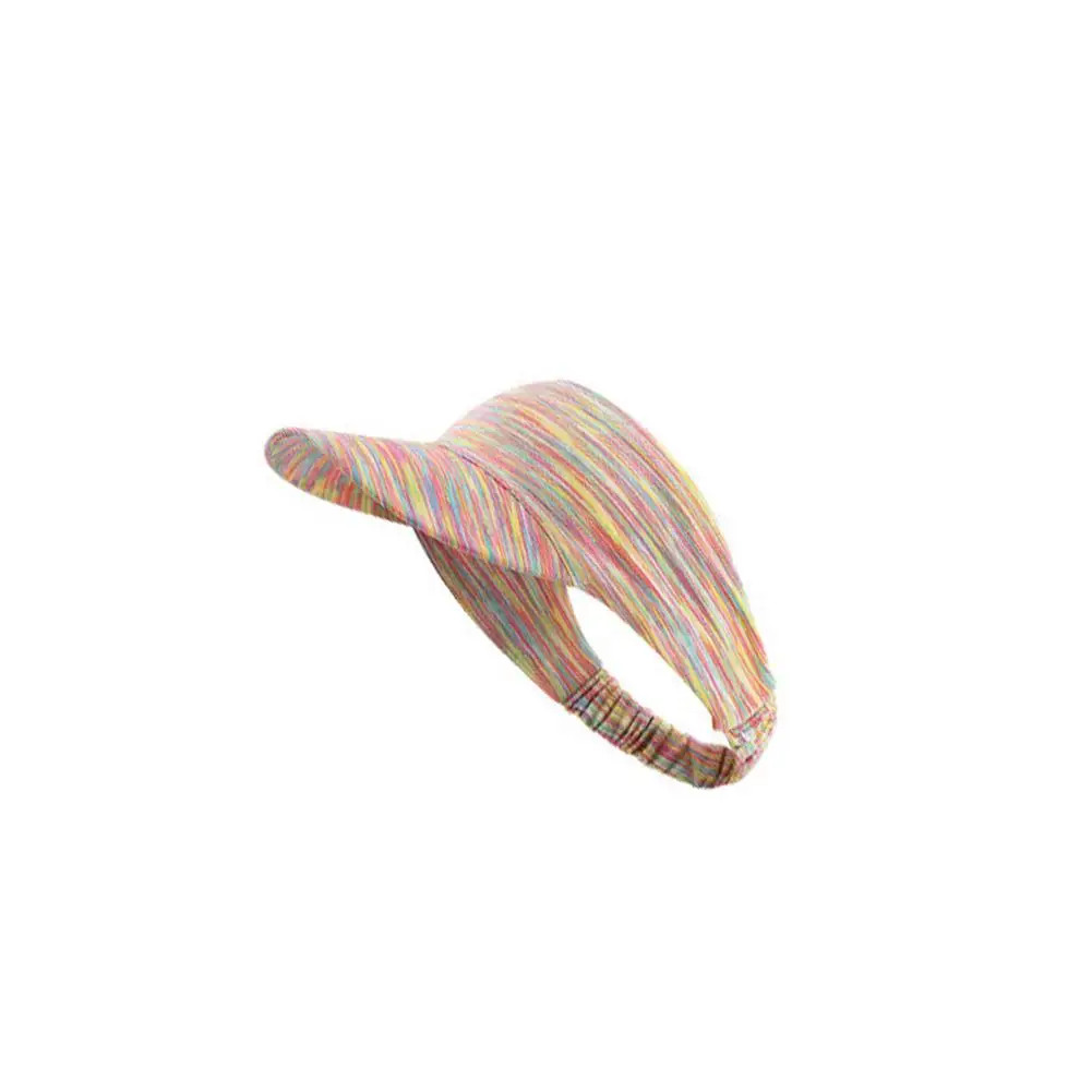 

Unisex Visor Cap Adjustable Sports New Women Summer Sun Visor Hat For Golf Jogging Rainbow Color Femme Beach UV Protection Hat