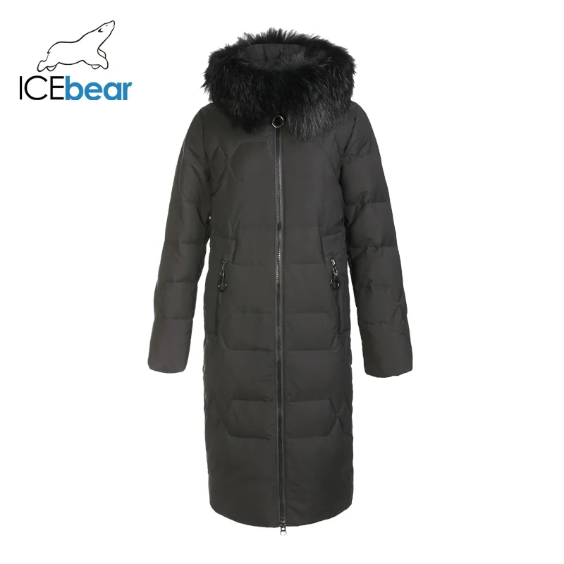 ICEbear2019 зимний длинный женский пуховик модная теплая Женская куртка Брендовая женская одежда GN318302P