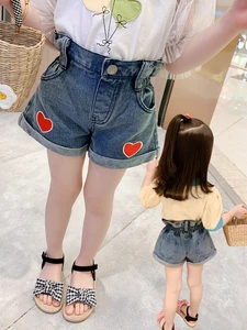 Summer Girls High Waist Denim Shorts Kids Hot Pants Childrens Pants Girls rousers Button Cool Girl Clothes Kids Shorts