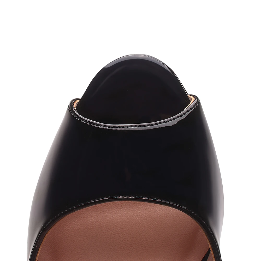 

14CM Heels Brand Shoes Women Platform High Heels Pumps Peep Toe Patent Leather Red Party Wedding Shoes Sexy Fetish Heels