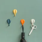 Настенный держатель для ключей, 8 шт., в форме воздушного шара, крепкие клейкие крючки, для кухни и ванной, бесшовный, с отверстием Бесплатные Крючки