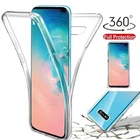 360  Силиконовый ТПУ полнозащитный чехол-накладка на заднюю крышку, мобильный телефон для Samsung Galaxy S8 S9 S10 S20 Note 8, 9, 10, плюс 20 Ultra Coque Fundas Capa