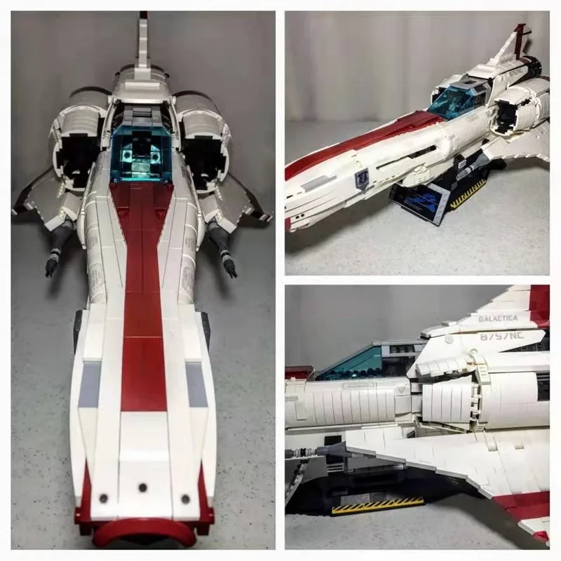 Новая модель lepining MOC-9424 Star Plane The Battlestar Galactica Wars MOC Colonial Viper MKII Fit Technic Building Block Bricks Kid Toy