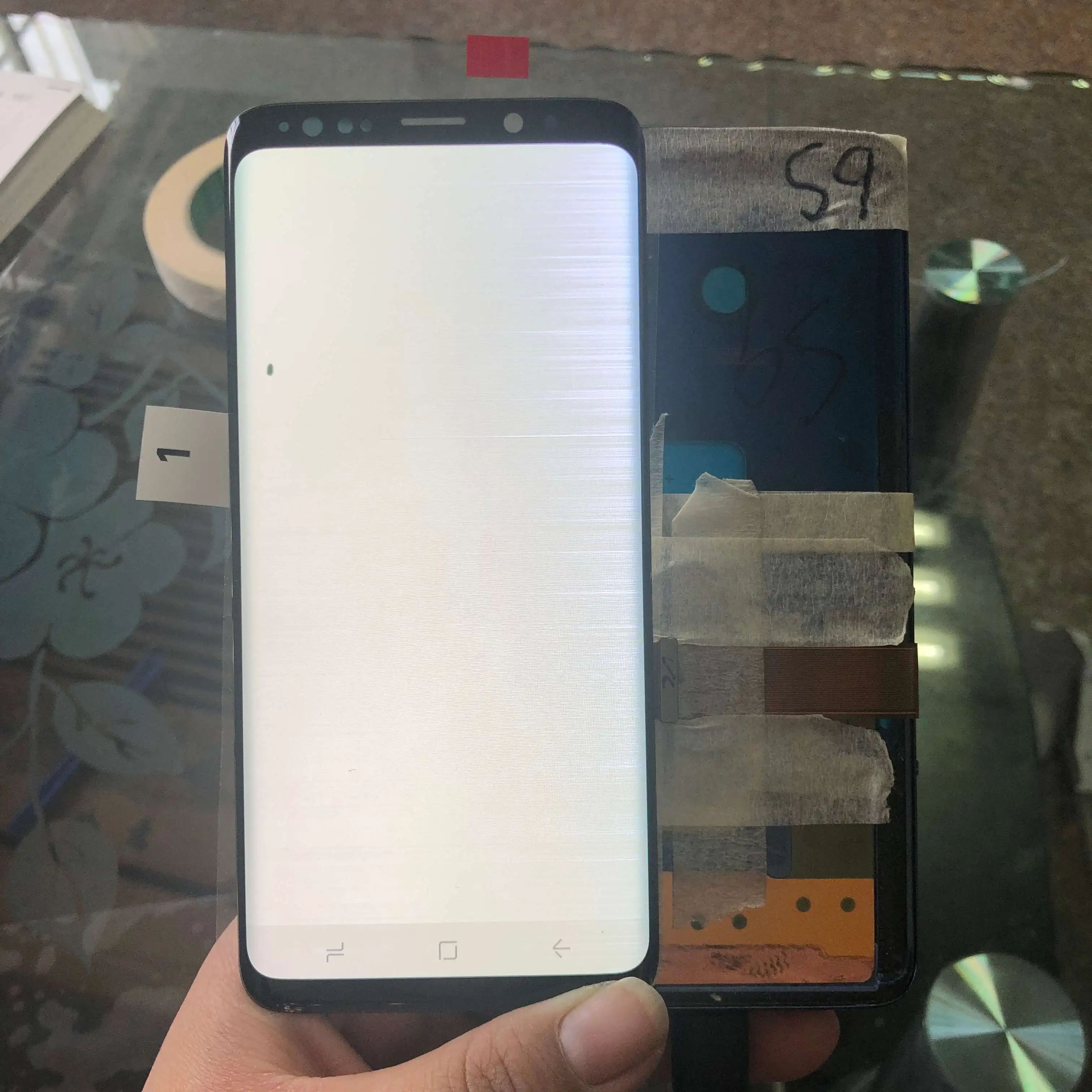 Оригинальный Amoled ЖК дисплей 5 8 дюйма с большим количеством линий для Samsung Galaxy S9 G960