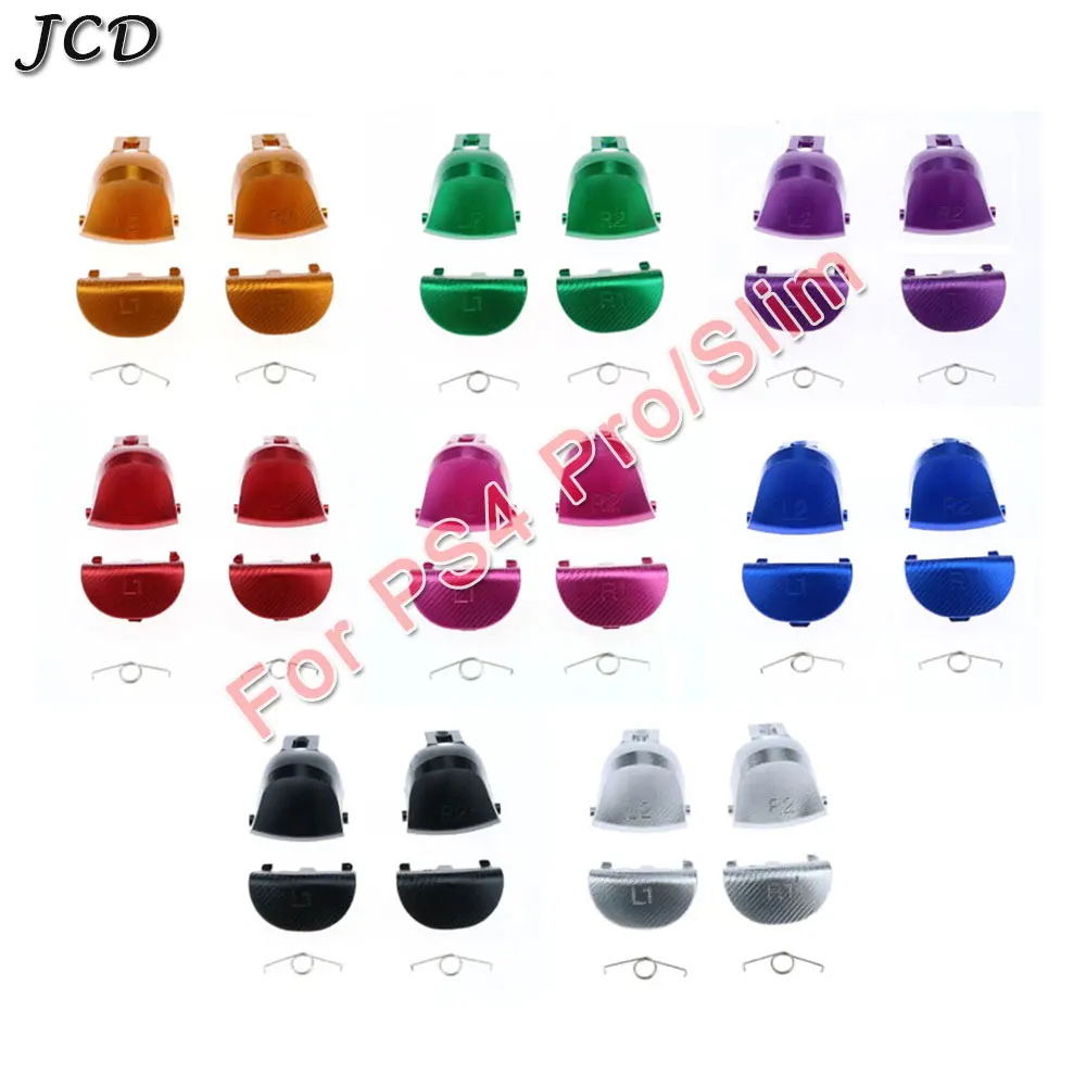 

JCD для контроллера Sony PS4 Pro 4,0, металлическая алюминиевая Кнопка L1 R1 L2 R2, кнопка триггера с пружиной для PS4 JDM040, кнопки из сплава