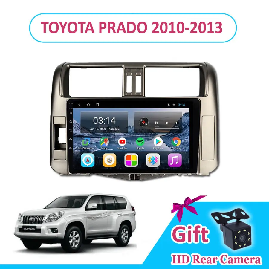 9 ''IPS Android 0 автомобильное радио мультимедиа TOYOTA PRADO 2010/2011/2012/2013 GPS навигация Navi