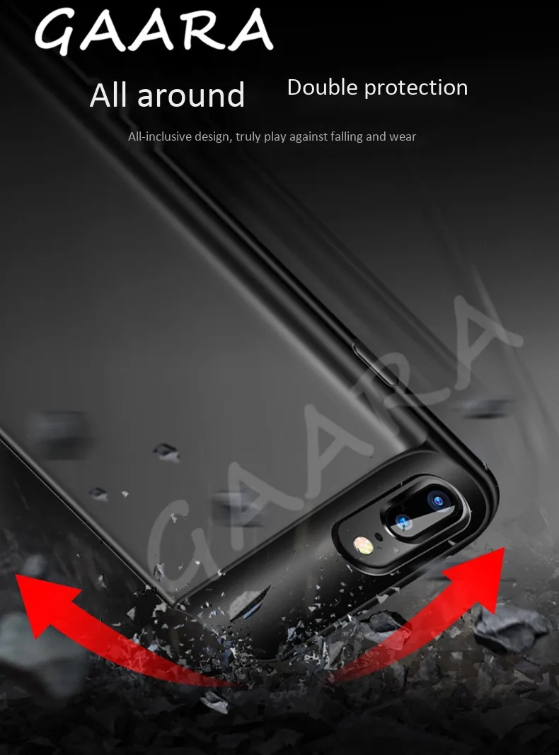 5000 мАч ультратонкая батарея зарядное устройство чехол для iPhone 6 6s 7 8 внешняя крышка питания для iPhone 6 6s 7 8 Plus power bank чехол coques