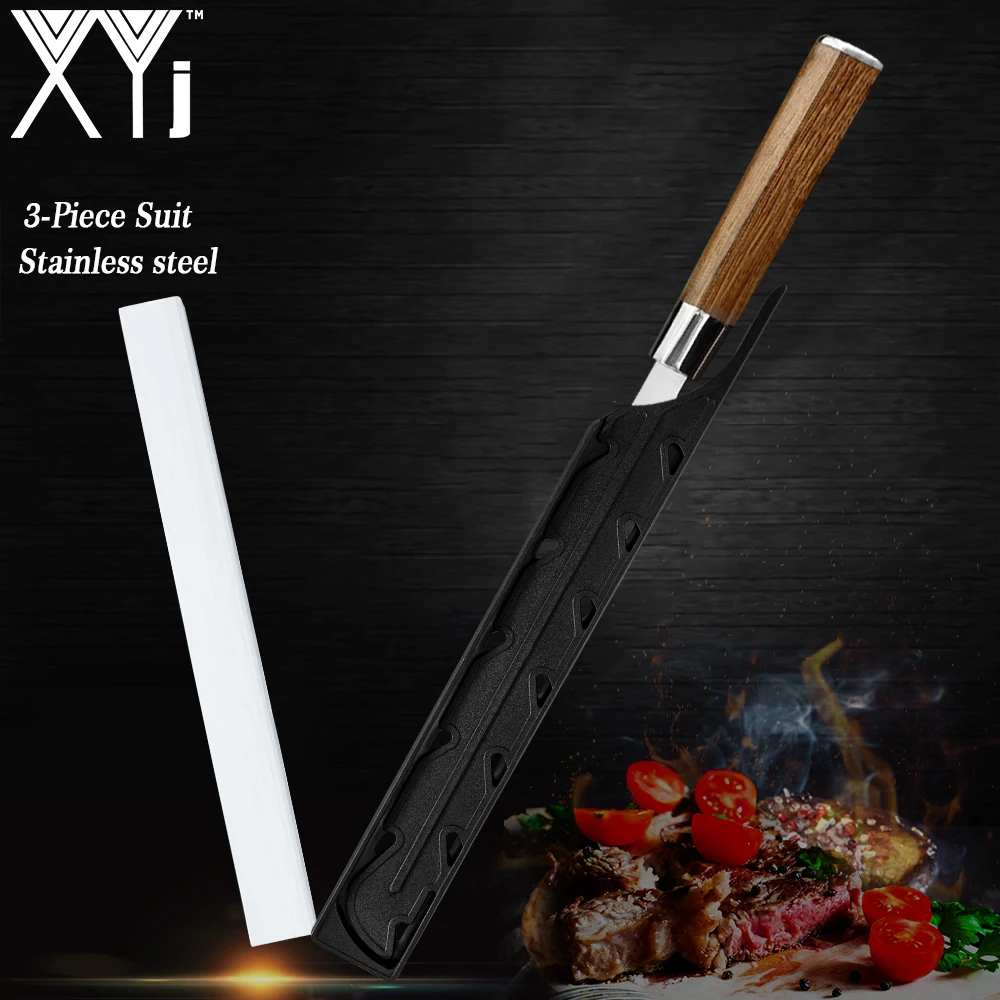 

XYj нож для нарезки арбуза из нержавеющей стали 9 дюймов с деревянной ручкой кухонный нож для суши сашими в японском стиле кухонный инструмен...