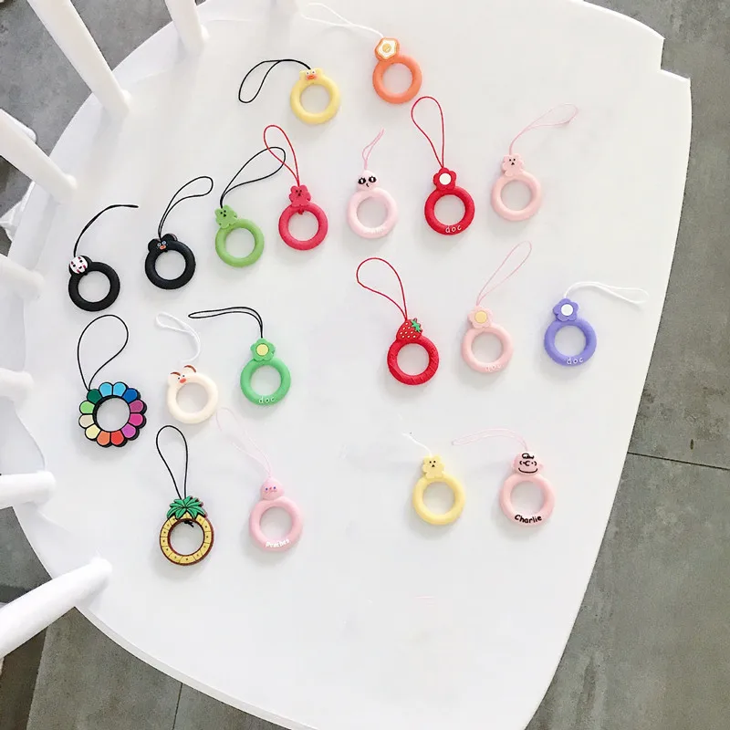 С изображением забавных милых динозавров пальца кольцо ремешок для Мобильный